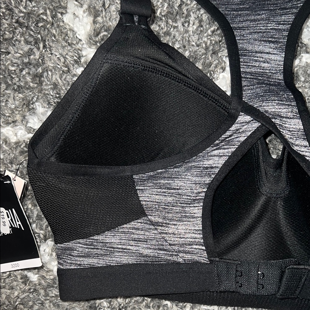 NWT Victoria’s Secret VSX Women's Black and Gray Sports Bra - Picture 7 of 10